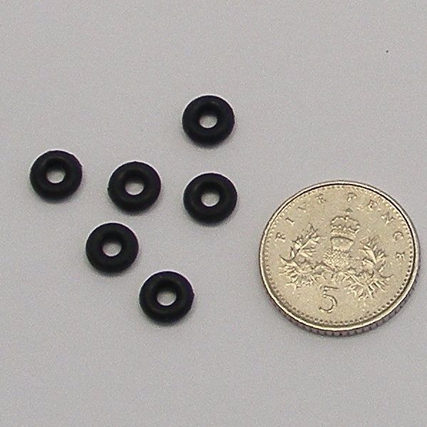 <!--012--> Rubber O Ring - 2mm (x 50)