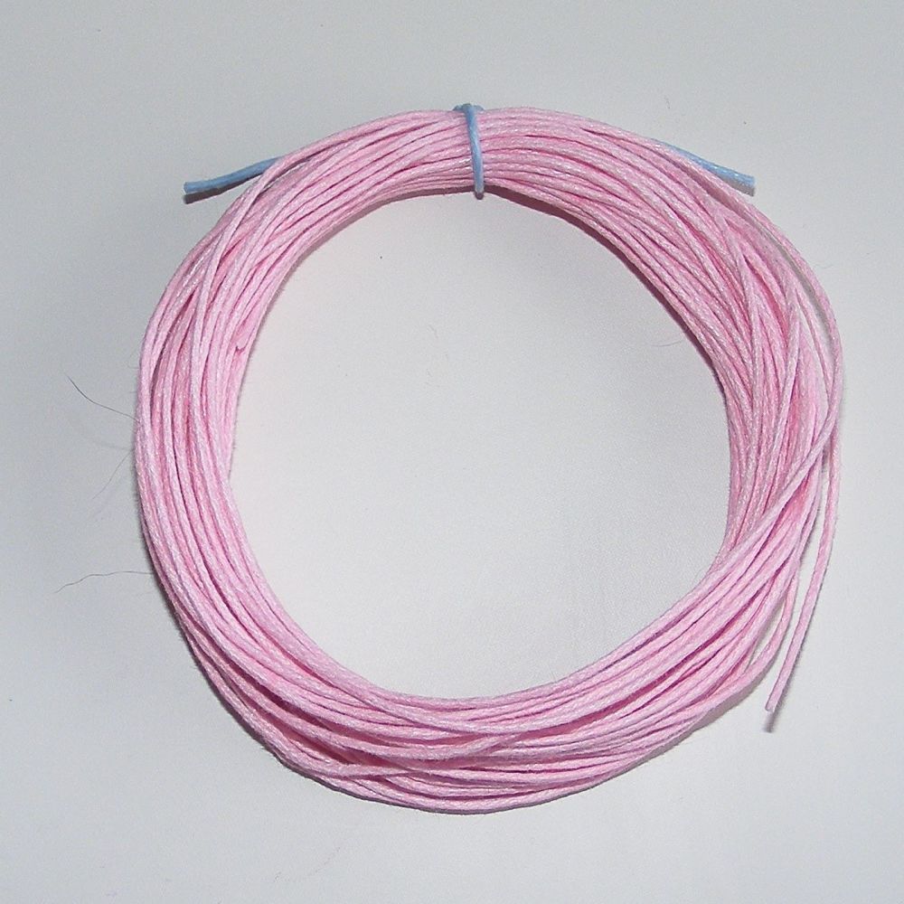 (WC 06)Pink Waxed Cotton Cord