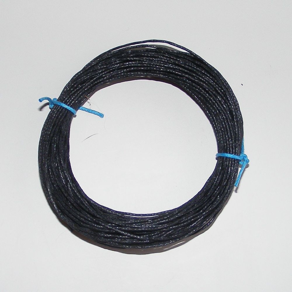 <--009-->Black Waxed Cotton Cord - (Single Pack)