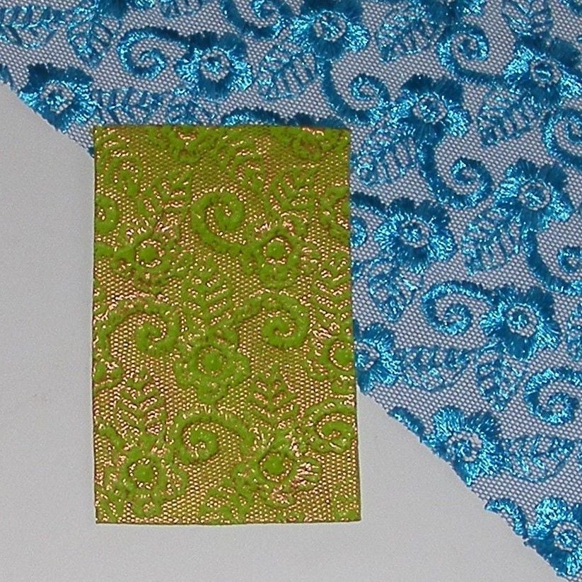 <!--003-->Bangle Length - Turquoise Flower Lace