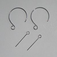  (EW 03) Ear Wires + Eye Pins /6 pairs or 24r pairs