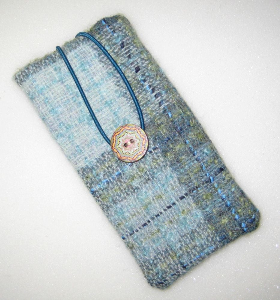 Tweed - Turquoise with Liberty Lodden Glasses Case