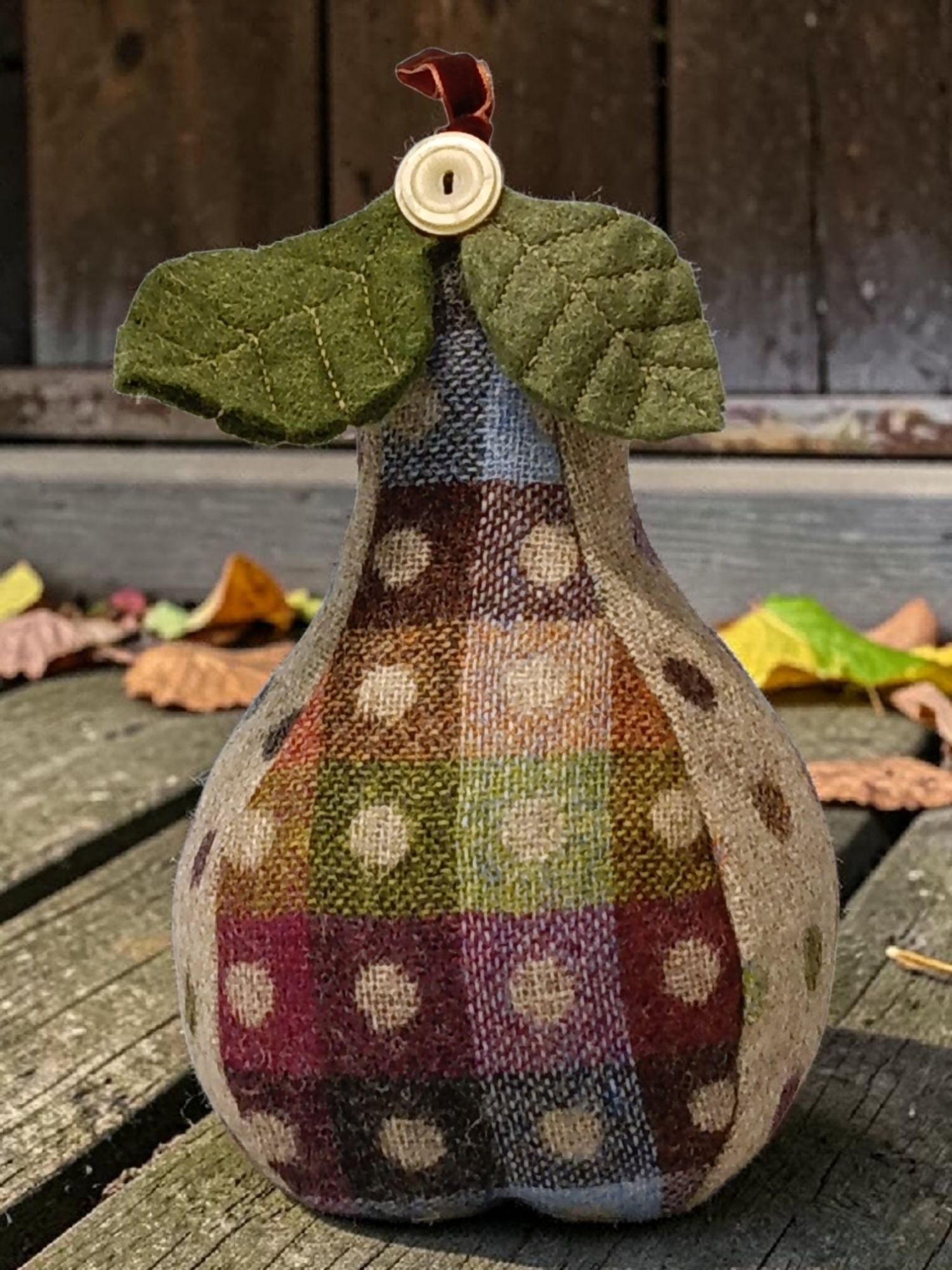 pear doorstop abraham moon fabric cloth dolly crafts