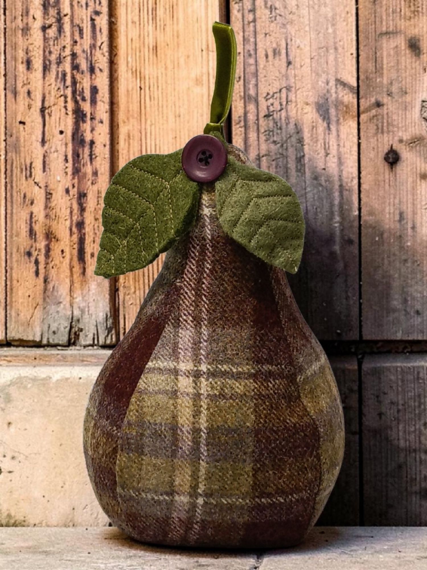 pear doorstop abraham moon fabric purple cloth dolly crafts