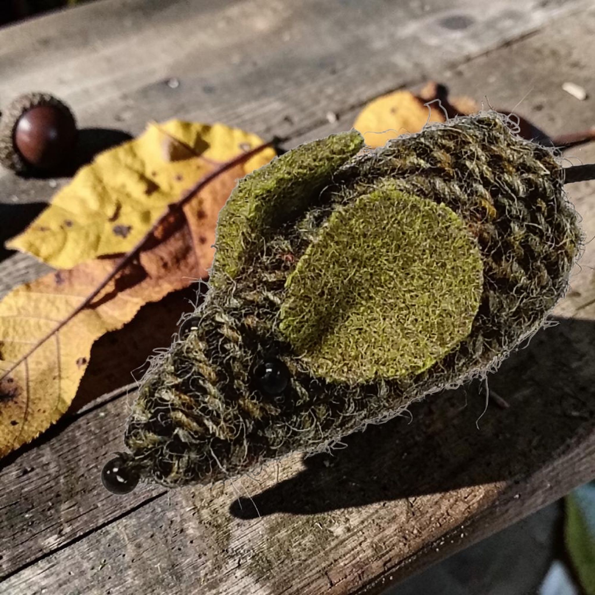 harris tweed mouse green cloth dolly crafts