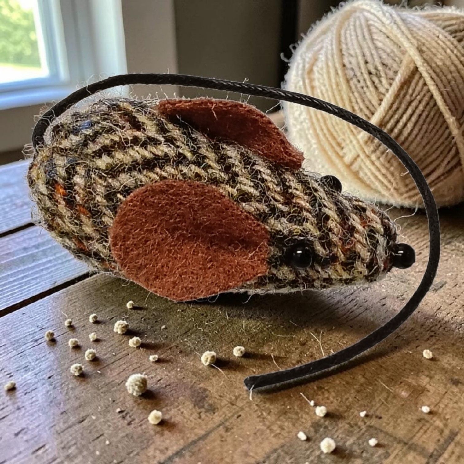 harris tweed tiny brown green cloth dolly crafts