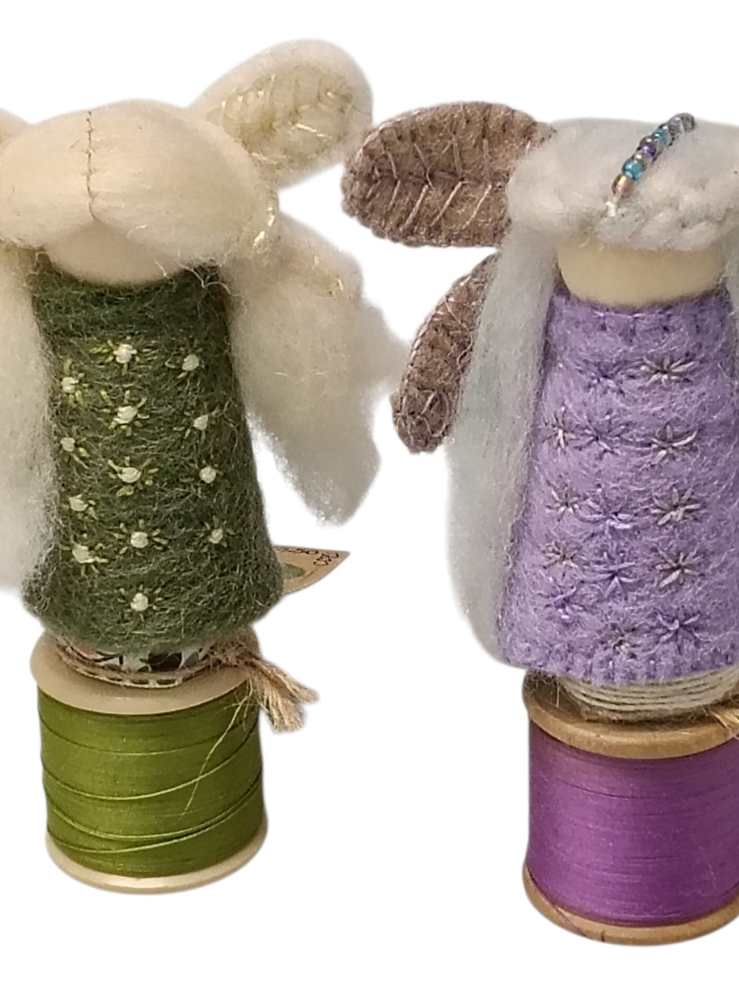 wooden bobbin fairy brights cloth dolly crafts