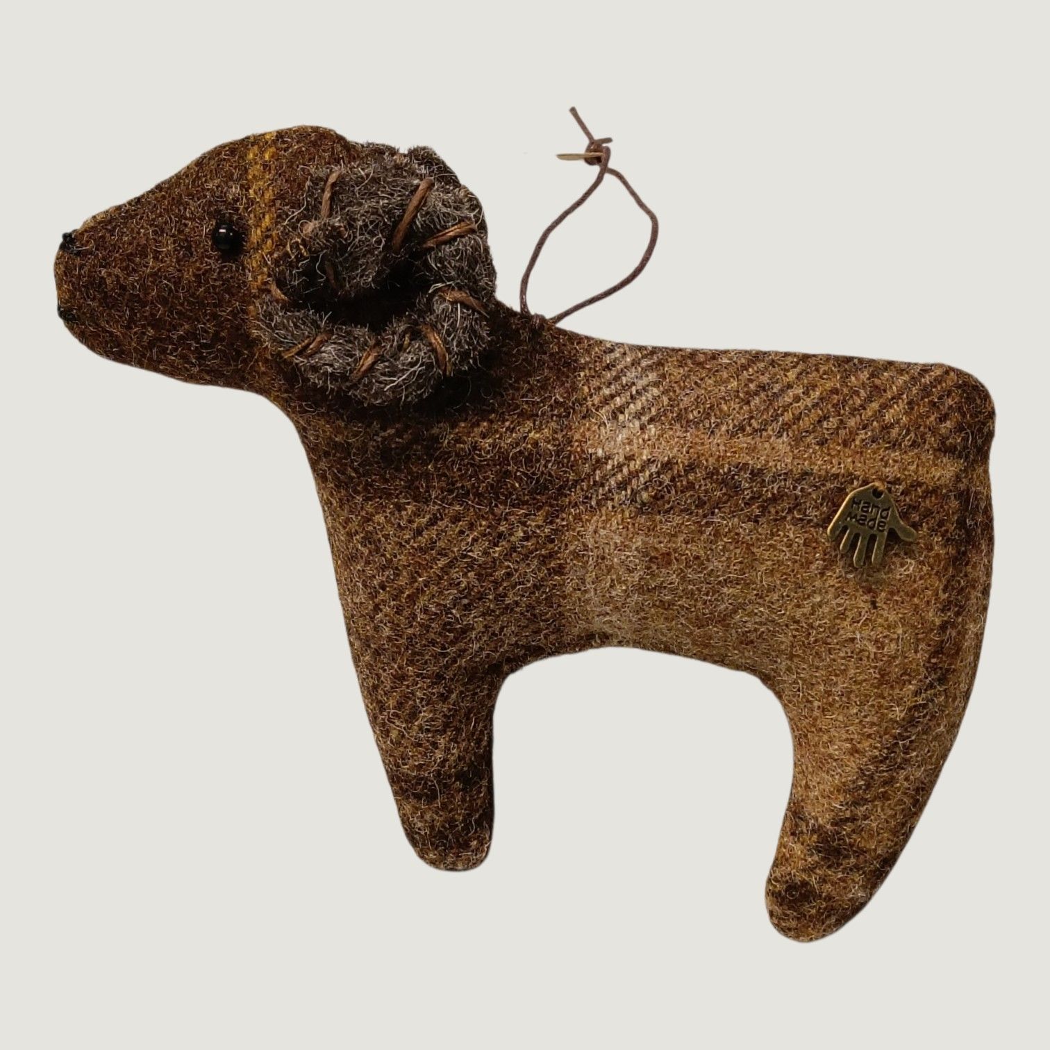 tweed sheep hanging ornament cloth dolly crafts