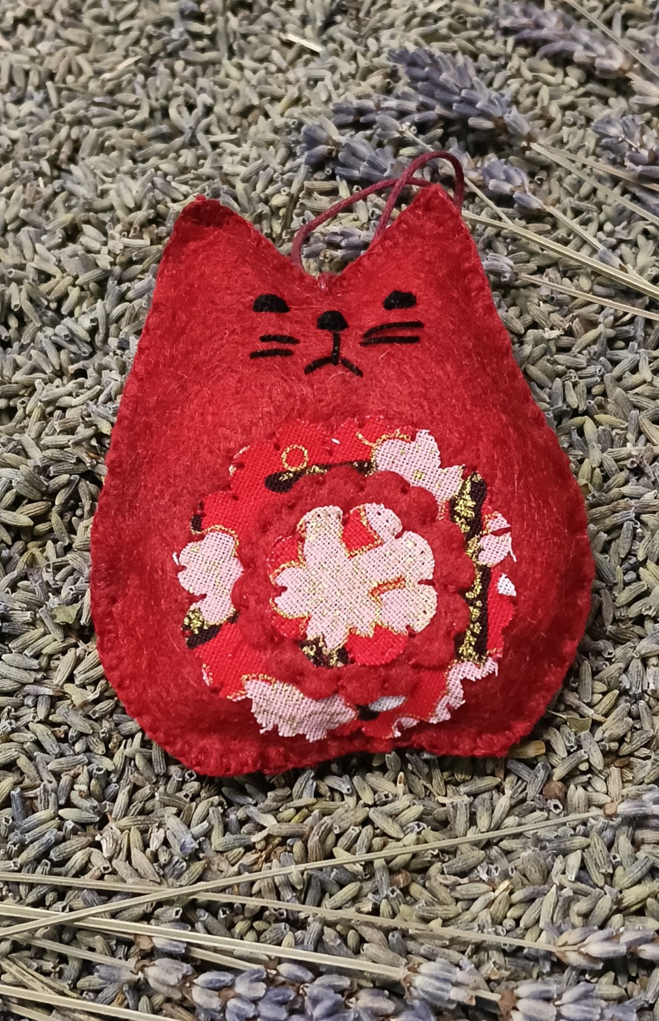 kimeko kitten lavender red cloth dolly crafts