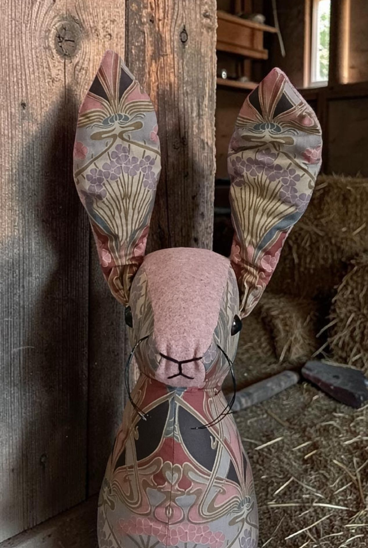 large hare doorstop liberty ianthe pinks cloth dolly crafts 1