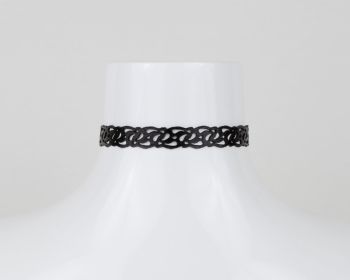Leather Choker Necklace "Amelie" Design