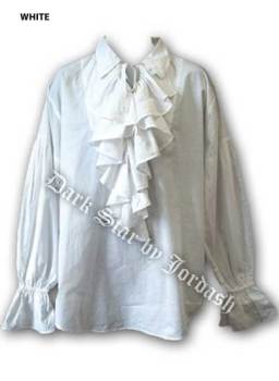 Dark Star by Jordash Men's ruffled Cotton shirt DS/SH/3 White and black Free size