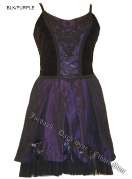Dark Star by Jordash Short Dress DS/DR/5303 Black/purple Free size