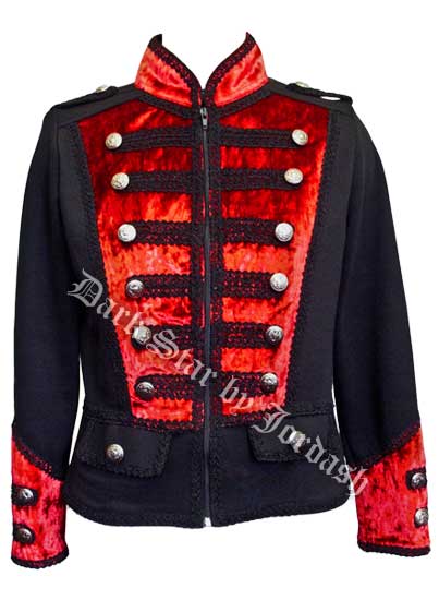 Dark Star by Jordash Military Style jacket Black/red DS/JK/7374 M