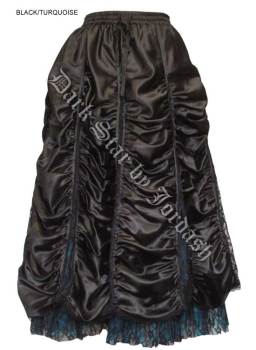Dark Star by Jordash Victorian Style Skirt DS/SK/5649 Black/Turquoise