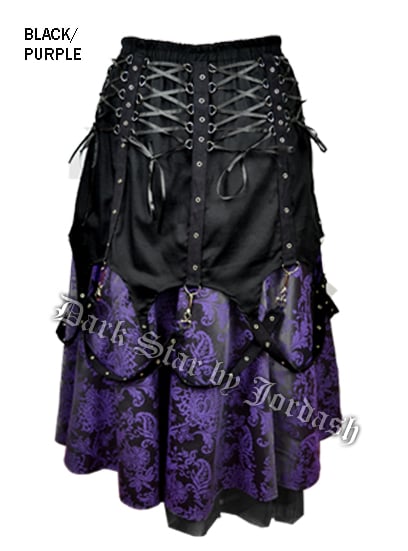 Dark Star by Jordash Long skirt DS/DK/7032 Black/purple  