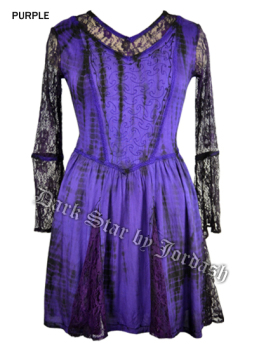 Jordash Stretch Cotton blouse/short dress JD/BL/8312 Black/purple M/L