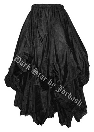Dark Star by Jordash ruched floor length skirt DS/SK/5907 Black