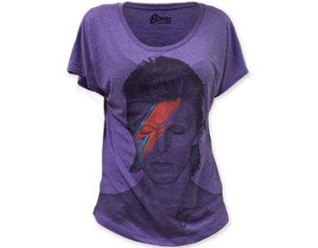 David Bowie Aladdin Skinny T-Shirt Purple