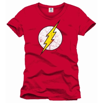 Flash DC Comics distressed logo t-shirt Red