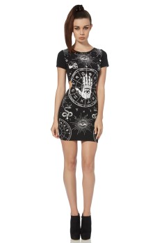 Occult Cut-Out T-Shirt Dress by Jawbreaker