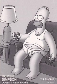 The Simpsons   Homer Simpson Doesn't Wear Khakis   Postcard