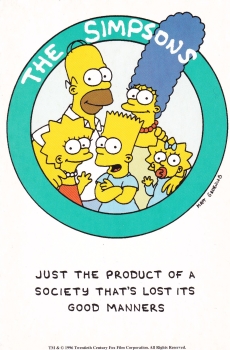The Simpsons  Just The Product Of A Society That's lost Its Good Manners Postcard