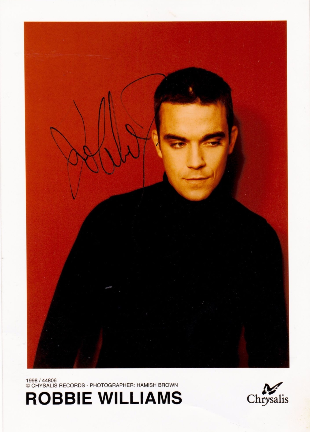 Robbie Williams   Autographed Colour  5