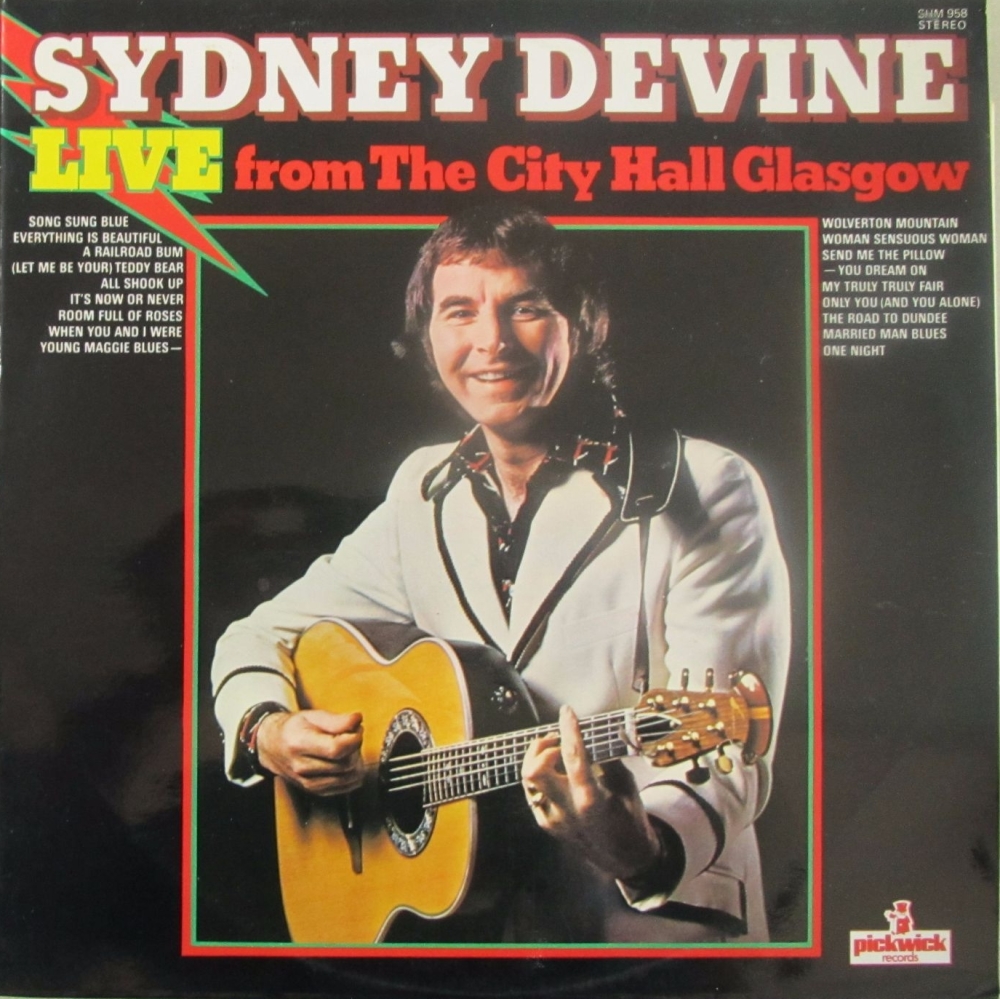 Sydney Devine     Live From The City Hall Glasgow      1975 Vinyl LP   Pre-