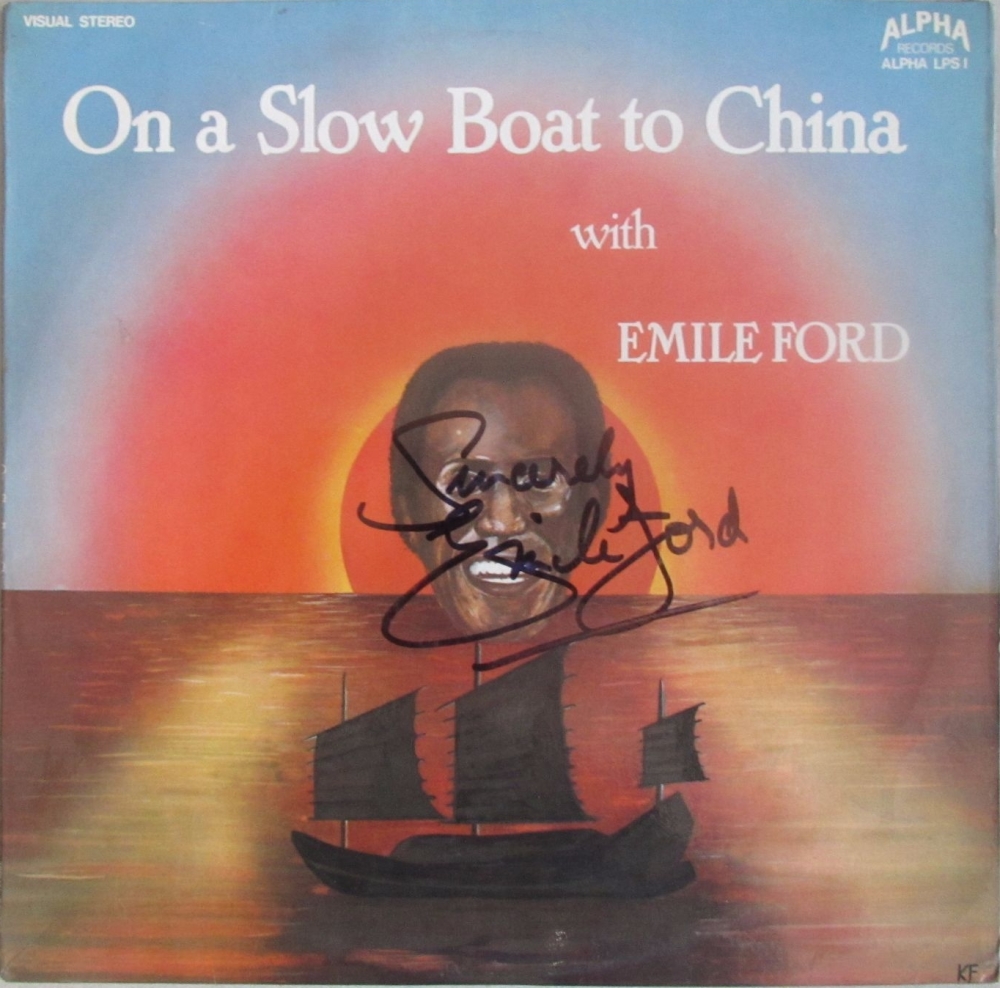 Emile Ford    On A Slow Boat To China With Emile Ford   1976 Signed Vinyl L