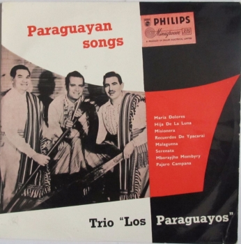 Tri "Los Paraguayos"        Paraguayan Songs       10" Vinyl LP    Pre-Used
