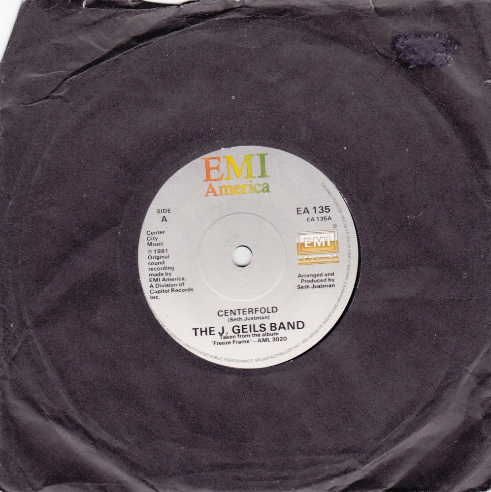 The J.Geils Band       Centerfold         1981 Vinyl 7