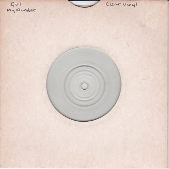 Girl      My Number      Clear Vinyl 1979  7" Single   Pre-Used