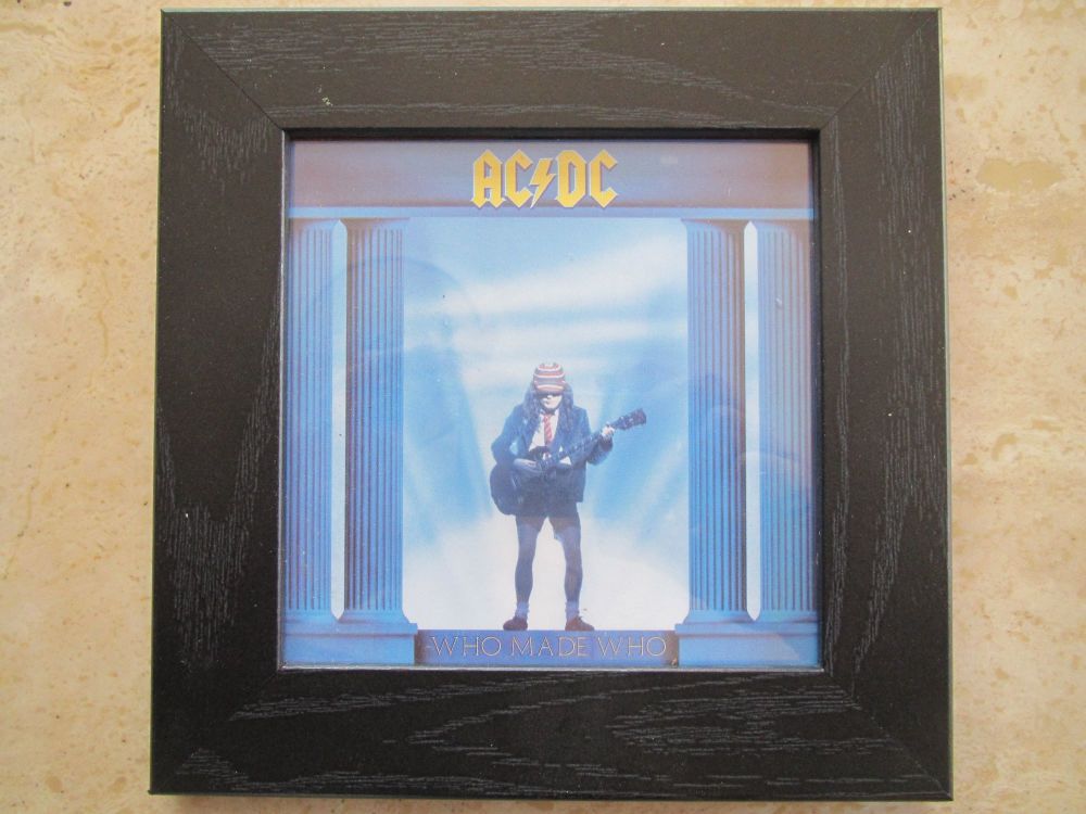 AC/DC    Who Made Who    Framed Original CD Album Sleeve    Black Frame 