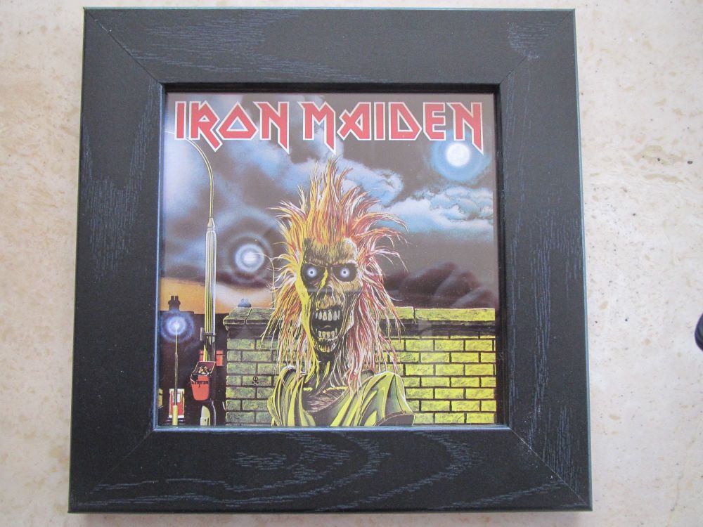 Iron Maiden   Framed Original CD Album Sleeve    Black Frame 