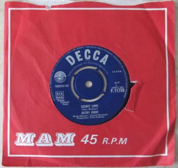 Kathy Kirby Secret Love 1963 Decca 7" single