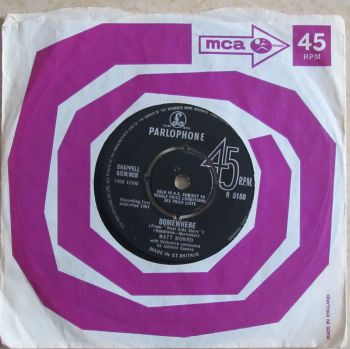 Matt Monro Somewhere 1964 7" vinyl single