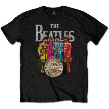 Beatles Sgt Pepper unisex Rock Off officially licensed t-shirt black