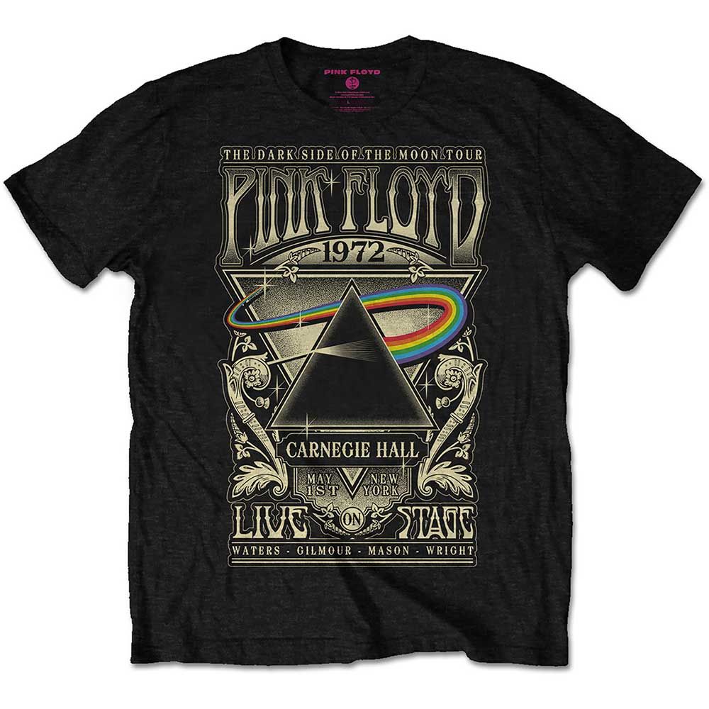 Pink Floyd Carnegie Hall Poster official licensed t-shirt Black
