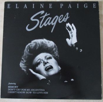 Elaine Paige  Stages Vinyl LP with lyric inner sleeve