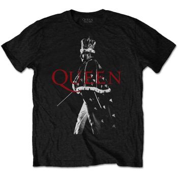 Queen Unisex Freddie Crown Rock Off Officially Licensed T-shirt Black