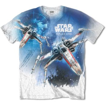 Star Wars Unisex Tee: Rogue One X-Wing (Sublimated) (Medium Only)