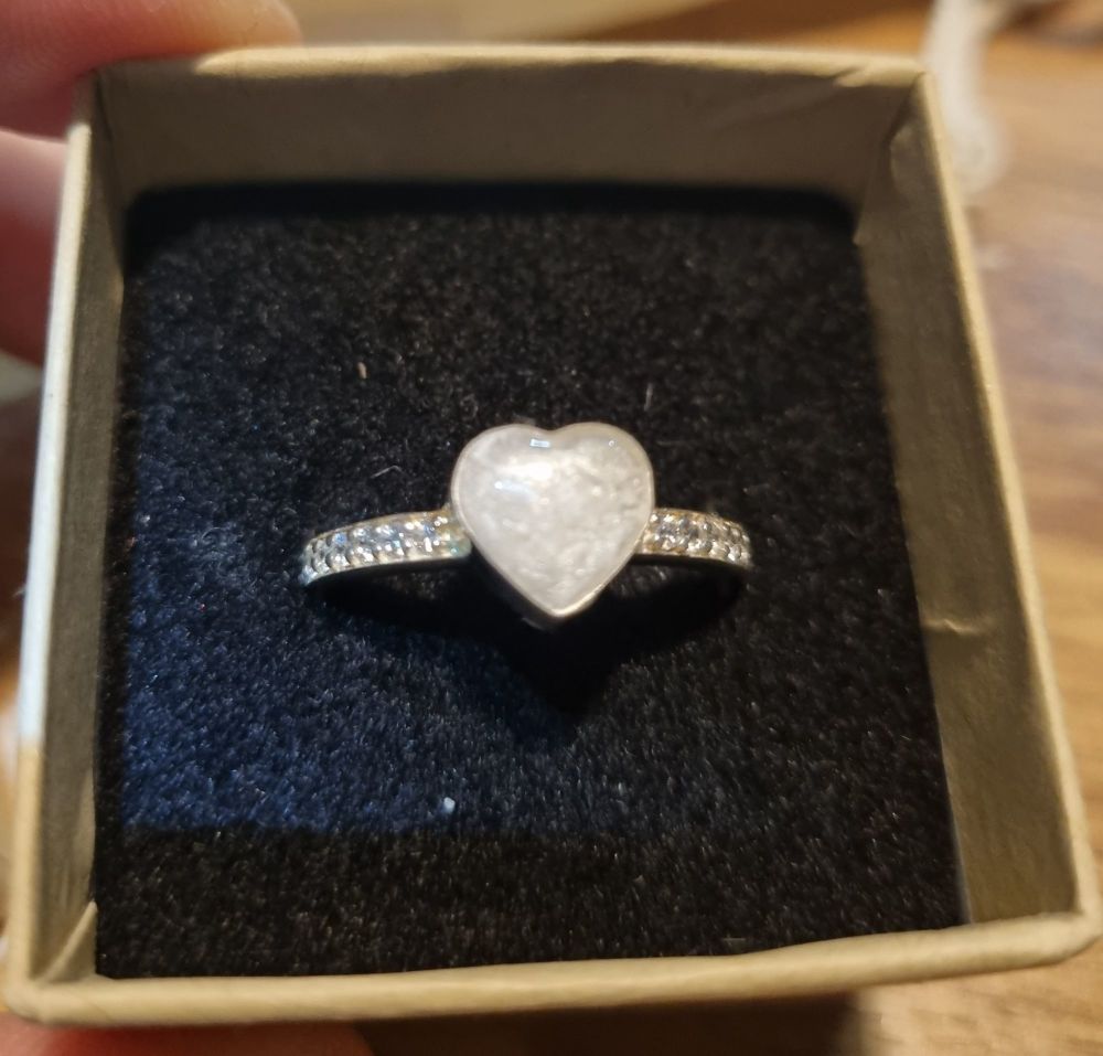 Heart Ring Cubic Zirconia Band