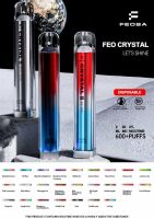 Feo Crystal  600 Disposable vape kit pen LIKE ELUX MINI 20MG 2ML from UK BOX OF 10 Disposable Vape with 500 mAh Battery Device (10 pcs Full Box)