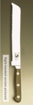 Left-handed FORGED Bread Knife; serrated 8"blade 