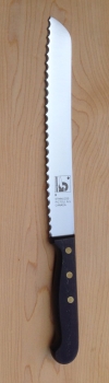 REGULAR Bread knife LEFT -HANDED; serrated blade 8"
