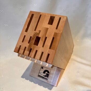 Kitchen Knife and Tool Block- Solid Maple 15 Slot