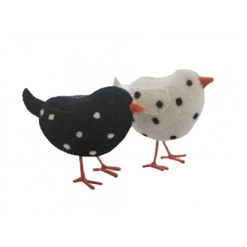 Fiona Walker England Standing Spotty Chick - White