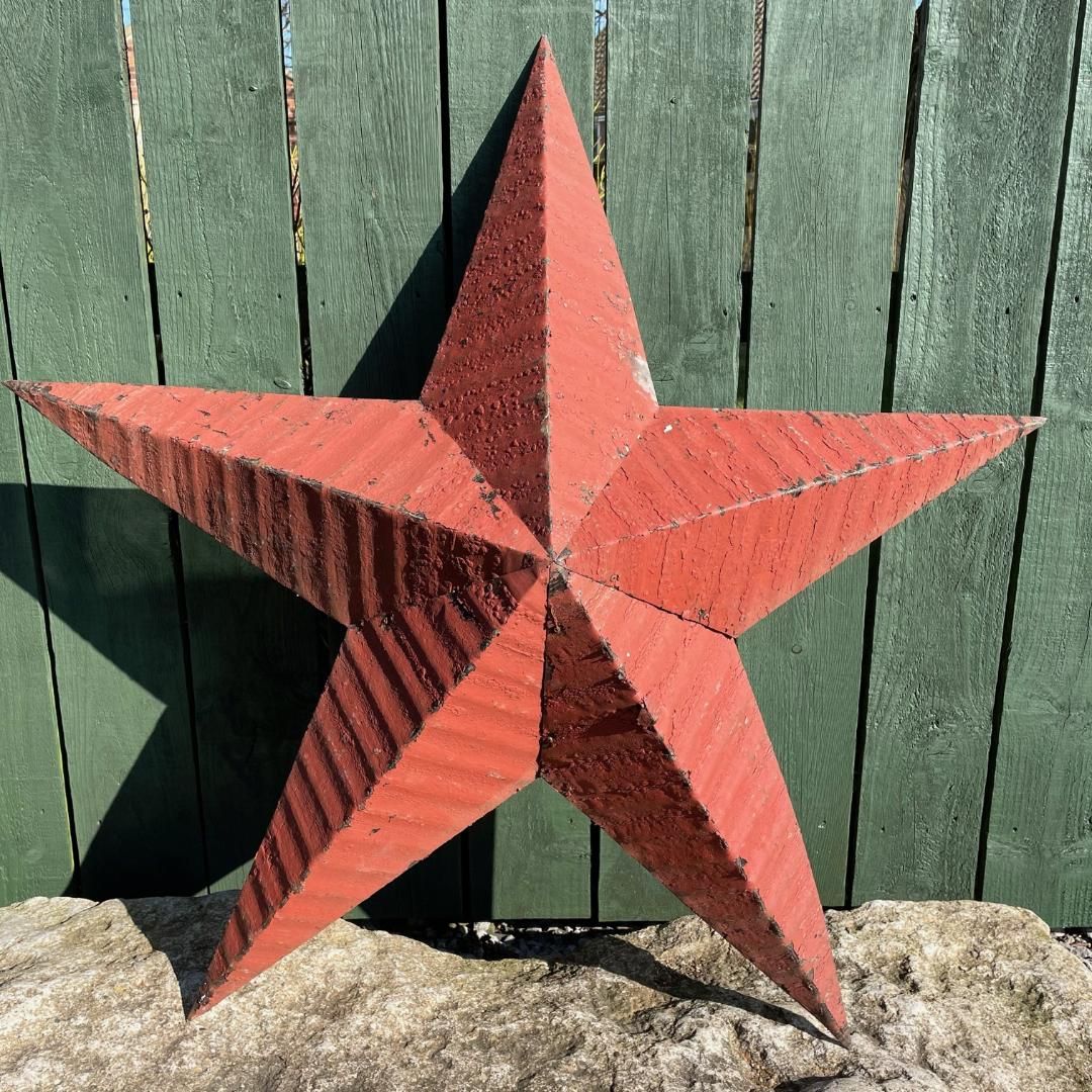Red 39" Amish Barn Star