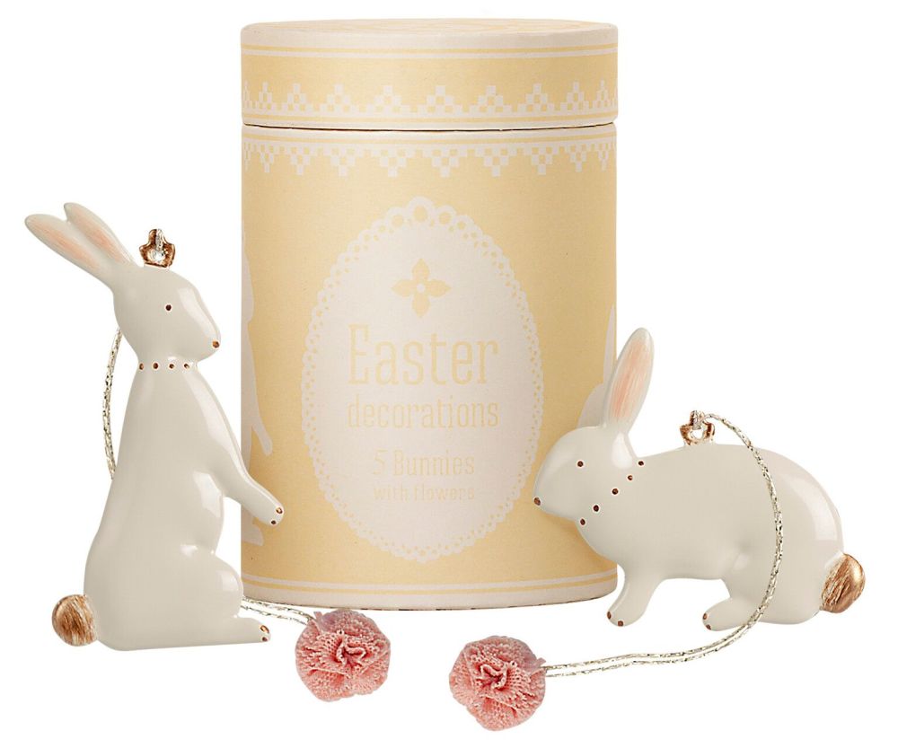 Maileg Easter Bunnies, Set of 5 in Gift Box